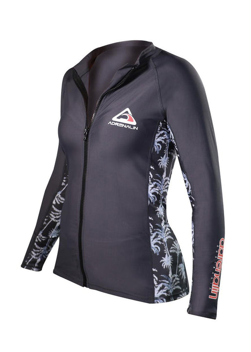 Adrenalin Womens Zip Up LS Rash Guard