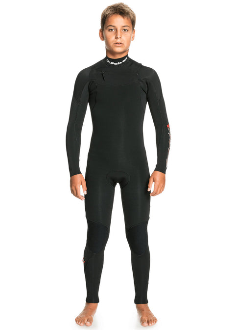 Quiksilver Boys 3/2mm Sessions Capsule Chest Zip Steamer Wetsuit