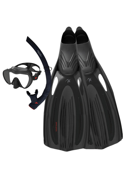 Ocean Hunter Sea Hawk Mask Snorkel Fin Set