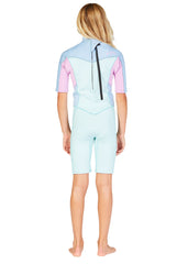 Billabong Girls Synergy 2/2mm Back Zip Short Sleeve Spring Suit