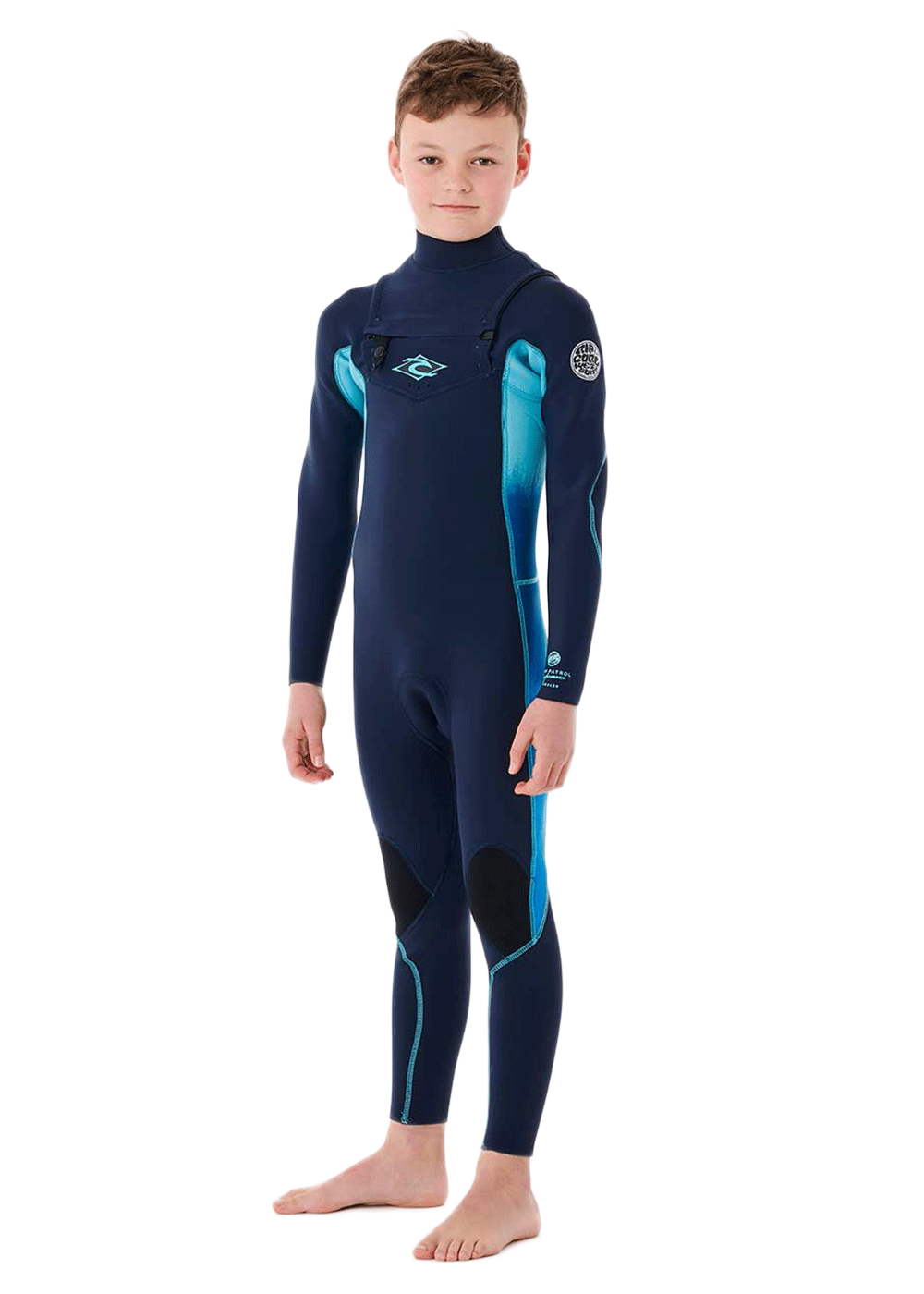 Rip Curl Jnr Dawn Patrol 3/2mm Chest Zip GBS Steamer Wetsuit