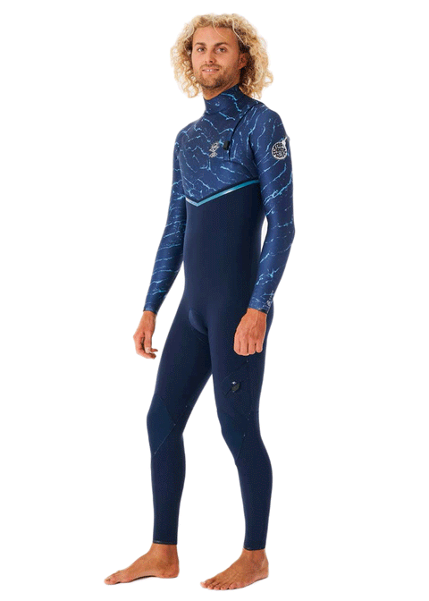 Rip Curl Mens E Bomb 3/2mm Zip Free GBS Steamer Wetsuit