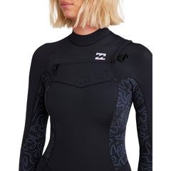 Billabong Womens Synergy 3/2mm CZ Steamer Wetsuit XS / Black