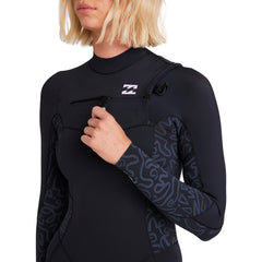 Billabong Womens Synergy 3/2mm CZ Steamer Wetsuit XS / Black