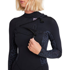 Billabong Womens Synergy 3/2mm CZ Steamer Wetsuit XS / Black