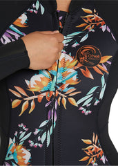 ONeill Womens Bahia 2mm Front Zip Long Sleeve Cheeky Spring Suit Wetsuit