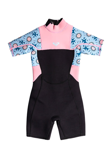 Roxy Toddler Girls Prologue 2mm BZ FL Spring Suit Wetsuit 2 / Multi