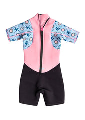 Roxy Toddler Girls Prologue 2mm BZ FL Spring Suit Wetsuit 2 / Multi