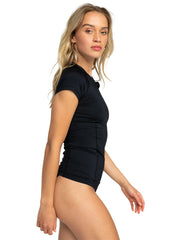 Roxy Womens Essentials Lycra FZ SS Rashie