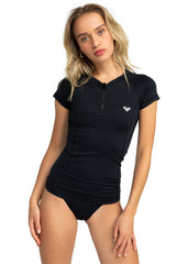 Roxy Womens Essentials Lycra FZ SS Rashie