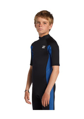 Billabong Boys Foil 2mm BZ FL Spring Suit Wetsuit 8 / Black/Blue