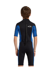 Billabong Boys Foil 2mm BZ FL Spring Suit Wetsuit 8 / Black/Blue