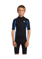 Billabong Boys Foil 2mm BZ FL Spring Suit Wetsuit 8 / Black/Blue