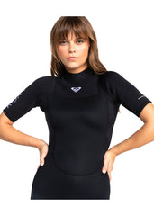 Roxy Womens Prologue 2mm BZ FL Spring Suit Wetsuit 2 / Black