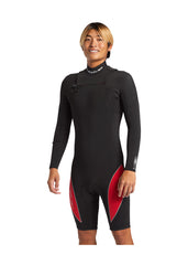 Quiksilver Mens Mercury 2mm GBS CZ LS Spring Suit Wetsuit S / Black/Red