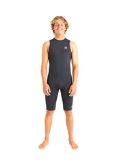 Billabong Mens Absolute Natural 2mm BZ FL Short John Wetsuit M / Black