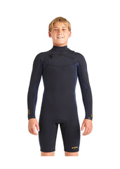 Billabong Boys Absolute Natural 2mm CZ GBS LS Spring Suit Wetsuit 8 / Black/Navy