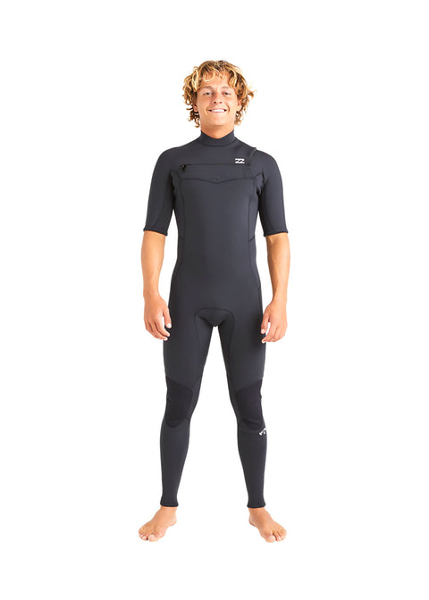 Billabong Mens Absolute Natural 2mm CZ GBS SS Steamer Wetsuit S / Black