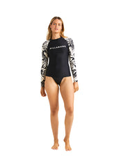 Billabong Womens LS Lycra Rash Guard 6 / Black/Multi