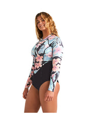 Billabong Womens Salty Dayz 2mm FZ FL LS Spring Suit XS / Black/Multi