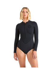 Billabong Womens Salty Dayz 2mm FZ FL LS Spring Suit XS / Black