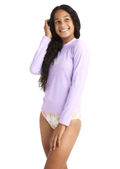 Billabong Girls LS Lycra Rash Guard 6 / Lilac