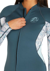ONeill Womens 1.5mm Bahia Front Zip Wetsuit Jacket zip