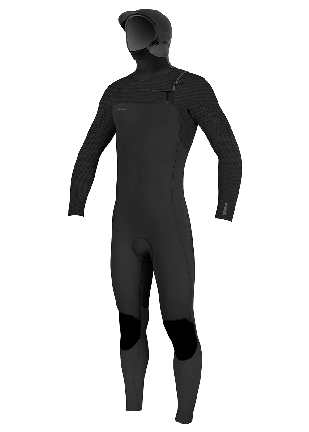 ONeill Mens Hyperfreak 5/4+mm Chest Zip W/ Hood Steamer Wetsuit