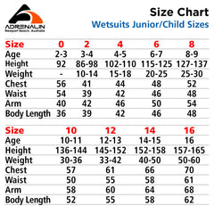 Adrenalin Kids Aquasport 2mm Spring Suit Wetsuit