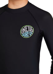 ONeill Boys Reactor UV LS Rash Guard 6 / Black