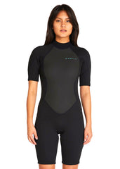 ONeill Womens Factor SS 2mm BZ Spring Suit Wetsuit 2 / Black