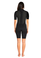 ONeill Womens Factor SS 2mm BZ Spring Suit Wetsuit 2 / Black