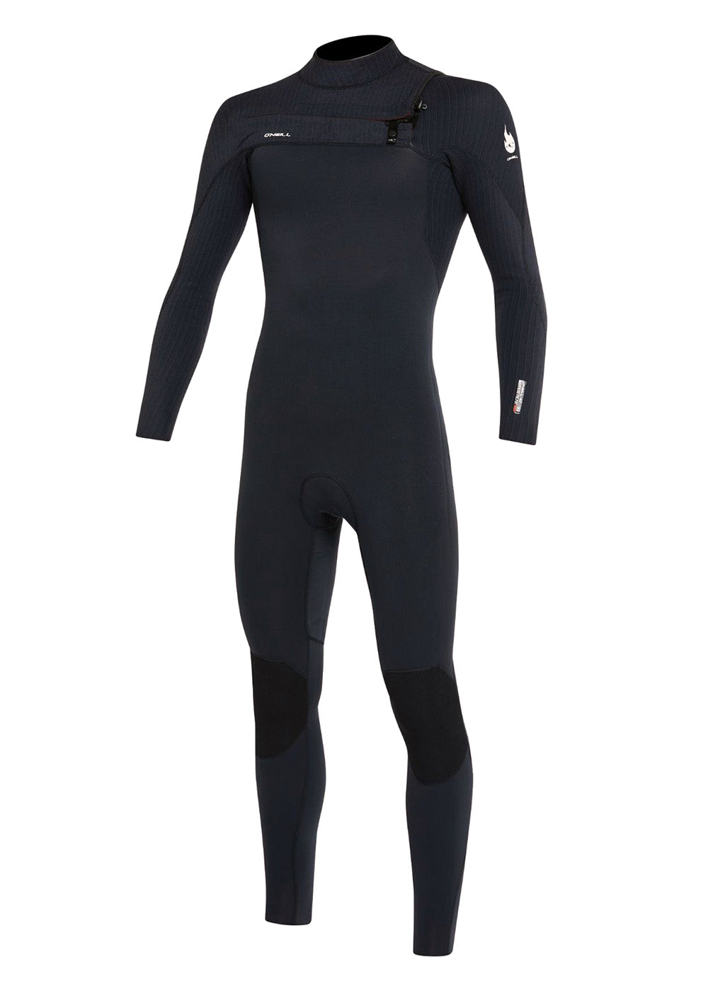 ONeill Mens Hyperfreak Fire 3/2mm Chest Zip Steamer Wetsuit S / Black