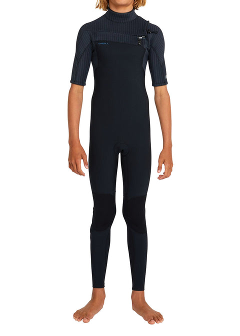 ONeill Boys Hyperfreak CZ 2mm SS Steamer Wetsuit 8 / Black