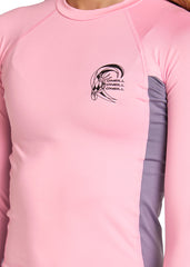 ONeill Girls Classic UV LS Rash Guard 6 / Pink