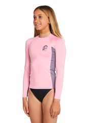 ONeill Girls Classic UV LS Rash Guard 6 / Pink