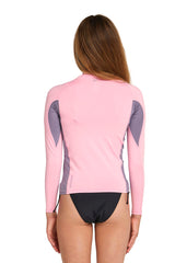 ONeill Girls Classic UV LS Rash Guard 6 / Pink