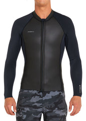 ONeill Mens Hyperfreak 2mm FZ LS Wetsuit Jacket S / Black