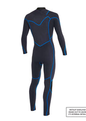 ONeill Mens Hyperfreak 3/2mm+ Chest Zip Steamer Wetsuit S / Black