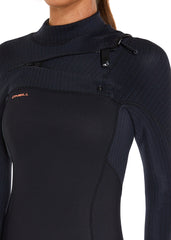 ONeill Womens Hyperfreak 4/3+mm Chest Zip Steamer Wetsuit 6 / Black