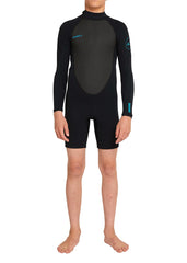 ONeill Boys Reactor 2mm BZ LS Spring Suit Wetsuit 6 / Black