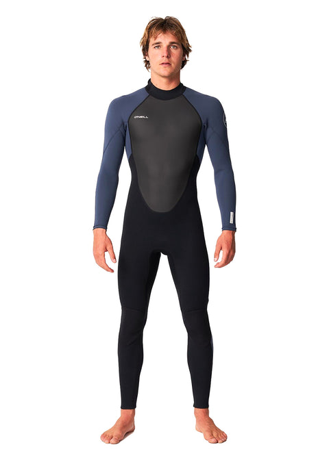 ONeill Mens Reactor BZ 3/2mm Steamer Wetsuit S / Black/Slate