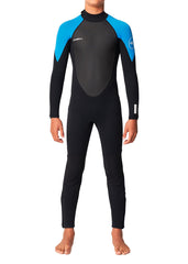 ONeill Boys Reactor 2 3/2mm Back Zip Steamer Wetsuit 6 / Black/Blue