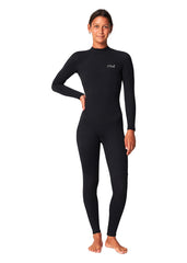 ONeill Womens Reactor BZ 3/2mm Steamer Wetsuit 4 / Black