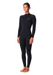 ONeill Womens Reactor BZ 3/2mm Steamer Wetsuit 4 / Black