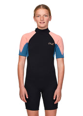 ONeill Girls Reactor 2mm BZ Spring Suit Wetsuit 4 / Black/Pink