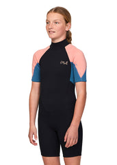 ONeill Girls Reactor 2mm BZ Spring Suit Wetsuit 4 / Black/Pink