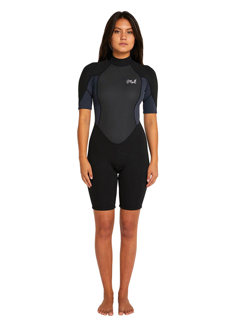 ONeill Womens Reactor SS 2mm BZ Spring Suit Wetsuit 4 / Black