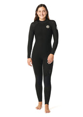 Rip Curl Womens Dawn Patrol 3/2mm BZ Steamer Wetsuit 4 / Black