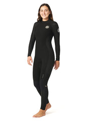 Rip Curl Womens Dawn Patrol 3/2mm BZ Steamer Wetsuit 4 / Black